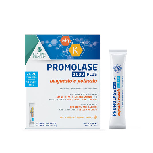Promolase 1000® Plus Magnesio e Potassio Zero Zucchero - 12 Stick